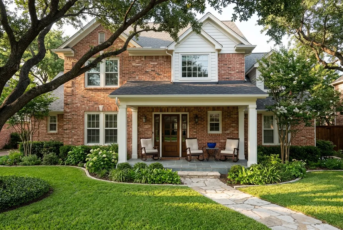 A brick two-story home in Dallas (concept rendering)